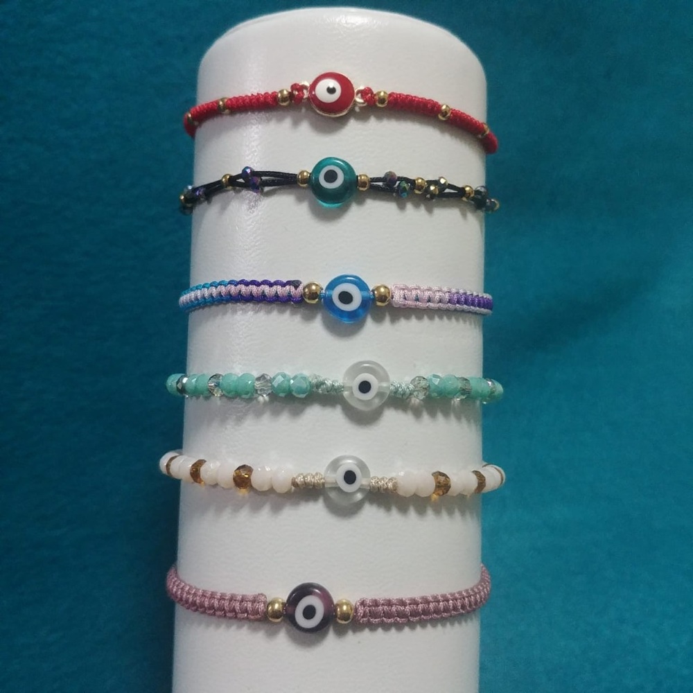 Turkish Evil Eye Macrame Beaded Charm